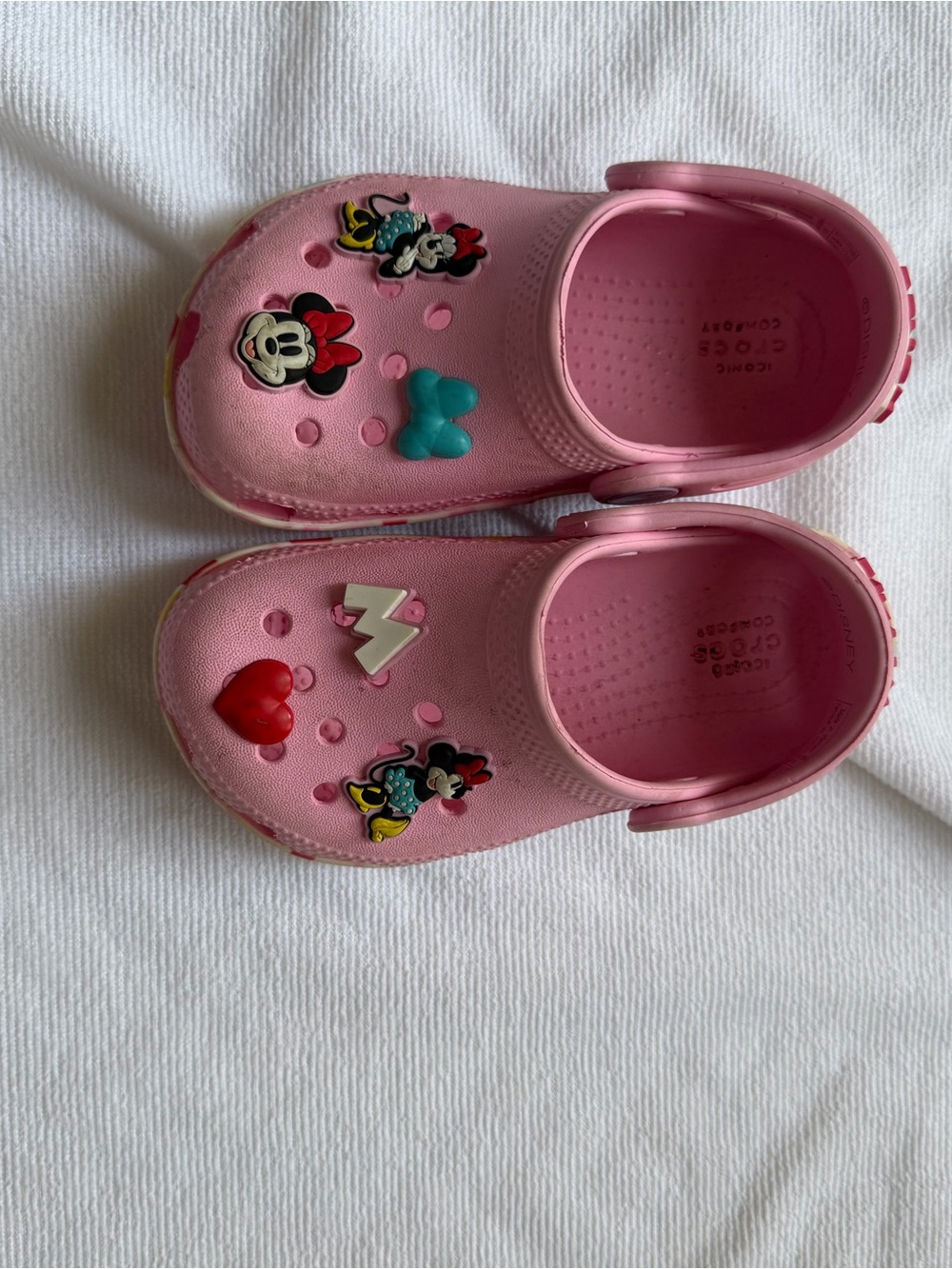 CROCS Pink Kids Clog Sandals with Character Charms